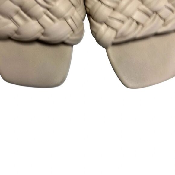 Marc Fisher Woven Faux Leather Moral Slide Sandals, Size 9.5M, Light Natural - Picture 2 of 13